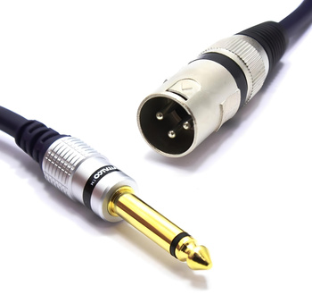 KABEL MIKROFONOWY MK34 10M JACK 6,3 MONO WTYK XLR VITALCO