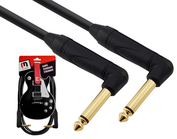 KABEL INSTRUMENTALNY JACK 6.3/ JACK 6.3 KĄTOWY GCSA1330 3m GITAROWY