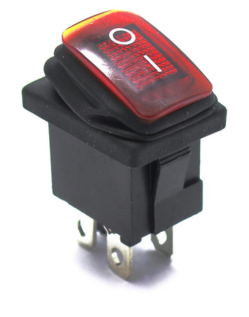 PRZEŁĄCZNIK HERMETYCZNY MAŁY CZERWONY 12V 20A