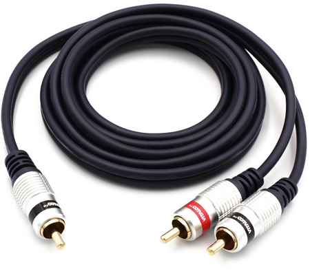 KABEL 1x RCA 2x RCA CINCH 5m RKD180 VITALCO DO SUBWOOFERA