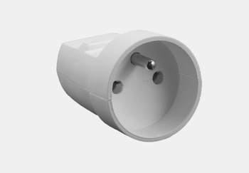 GNIAZDO Z UZIEMIENIEM 1* G10 BIAŁE