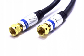 KABEL ANTENOWY Z WTYKAMI TYPU F VITALCO ZŁOTY 1,5M FK15