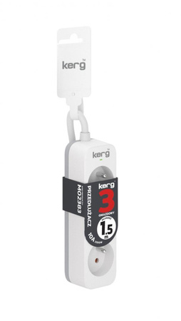 PRZEDŁUŻACZ Z UZIEMIENIEM 3 GNIAZDA 1,5M KERG M02383