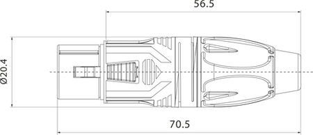 Wtyk XLR żeński 3 pin Roxtone RX3F-BG mikrofonowy