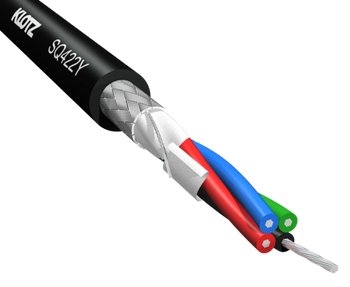 KABEL KLOTZ SQ422Y EKRANOWANY STARQUAD 4x0.22 MIKROFONOWY EKRANOWANY 4 ŻYŁY