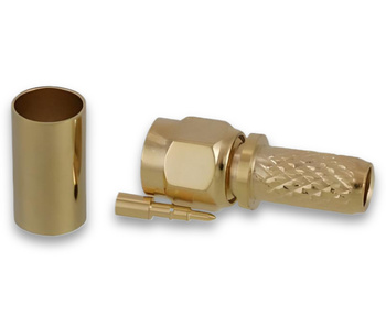 Wtyk SMA na kabel H155 zaciskany, złoty Vitalco