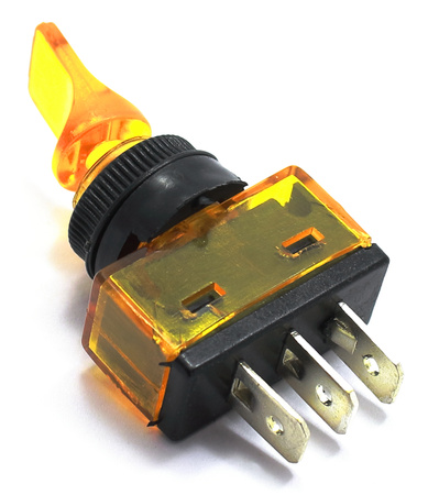 PRZEŁĄCZNIK PODŚWIETLANY LIZAK 12V ŻÓŁTY