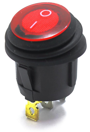 PRZEŁĄCZNIK HERMETYCZNY OKRĄGŁY CZERWONY 230V