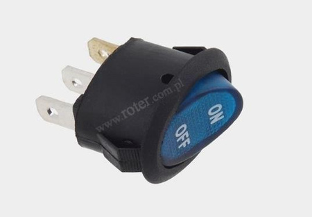 Przeł. podśw. owalny AC niebieski