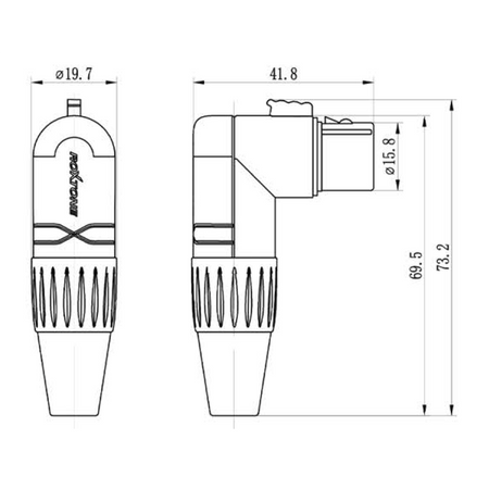 WTYK XLR KĄTOWY ŻEŃSKI ROXTONE RX3RFP-NT MIKROFON