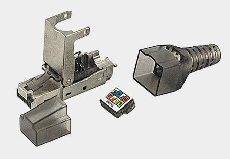 WTYK RJ45 8P8C KAT. 6a DRUT FTP RJ-45 BEZNARZĘDZIOWY