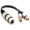 ADAPTER PRZEJŚCIÓWKA WTYK XLR 3 PIN ŻEŃSKI NA 2X GNIAZDO RCA VITALCO