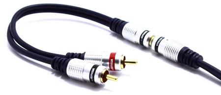 ADAPTER 2X WTYK RCA - GNIAZDO AUX JACK 3.5 VITALCO KABEL