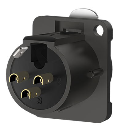 GNIAZDO XLR 3 PIN ŻEŃSKIE ROXTONE RX3FD-BG MONTAŻ