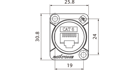 GNIAZDO RJ45 CAT6 ROXTONE RAE8FD-C6 PANELOWE
