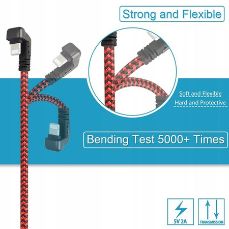 KABEL USB MICRO IPHONE 1M 180 STOPNI