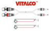 KABEL 2x XLR ŻEŃSKI - 2x JACK 6,3 MONO 1,5m VITALCO MKP15
