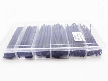 ZESTAW RUREK TERMOKURCZLIWYCH 100 KOSZULEK CZARNE RURKI TERMOKURCZLIWE