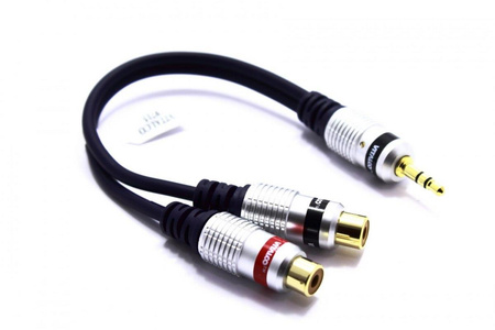 ADAPTER AUX WTYK JACK 2X GNIAZODO RCA VITALCO