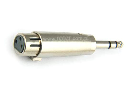 ADAPTER GNIAZDO CANON XLR 3P WTYK JACK 6,3 STEREO