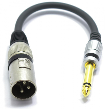 ADAPTER XLR MĘSKI WTYK JACK 6.3 MONO VITALCO PRZEJŚCIÓWKA XLR JACK 6,3