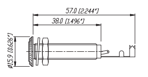 GNIAZDO MONTAŻOWE JACK 6.3 MONO TS NYS2202 REAN NEUTRIK PANELOWE 6.3MM