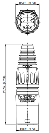 OBUDOWA RJ45 NE8MX-B-1 ETHERCON RJ-45 NEUTRIK OSŁONA NA ZŁĄCZE