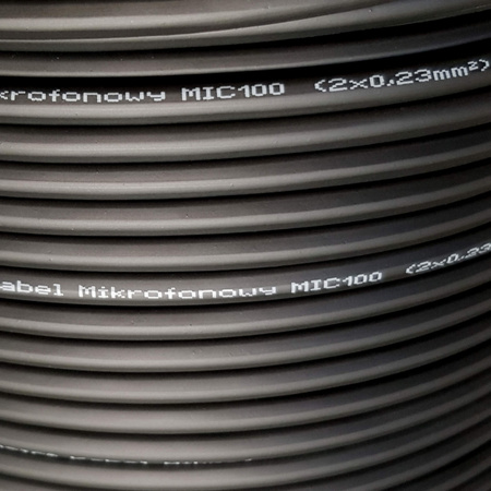 KABEL EKRANOWNY MIKROFONOWY 2x0.23 MIC-100 REDS OFC