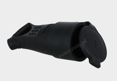 Gniazdo gumowe (+uchwyt) z uz. IP44 16A 250V G-10GU