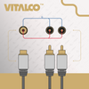 ADAPTER TRÓJNIK RCA 2X WTYK GNIAZDO RCA VITALCO