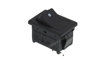 PRZEŁĄCZNIK KOŁYSKOWY ON-OFF 2pin/2poz CZARNY 6A