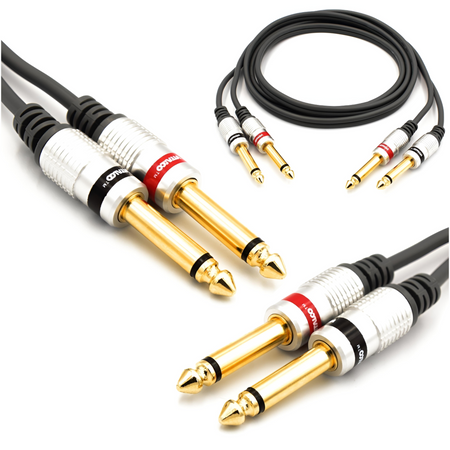 KABEL 2x JACK - 2x JACK 6,3 MONO 3m VITALCO MK48