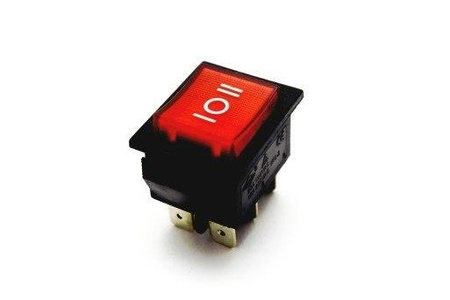 PRZEŁĄCZNIK PODŚWIETLANY 3 POZYCYJNY CZERWONY 12V
