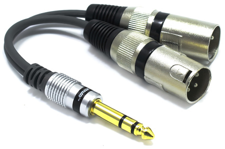 ADAPTER 2X WTYK XLR MĘSKI – WTYK JACK 6.3 TRS STEREO VITALCO 6.3mm