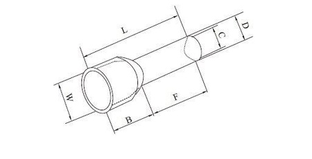 TULEJKA IZOLOWANA KABLOWA ZAKOŃCZENIE 16mm TULEJKI IZOLOWANE 100SZT