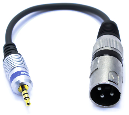 ADAPTER WTYK XLR MĘSKI 3 PIN WTYK MINI JACK 3.5 TRRS 3,5 4 POLOWY MIKROFON