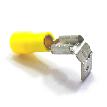 KONEKTOR 6,4 ŻEŃSKI Z ODCZEPEM ŻÓŁTY 100 SZT