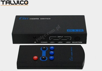 Przełącznik HDMI 1x3 lkv331a 4kx2kTalvico