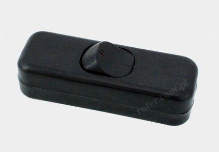 Przełącznik przelotowy duży czarny 3A 250V