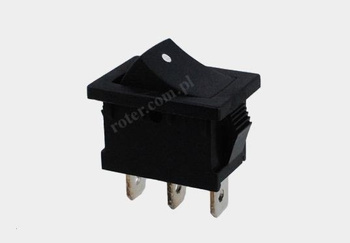 Przeł. koł. mały 3pin/2poz czarny 4A on-on HSN