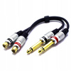 ADAPTER 2x JACK 6,3 MONO 2X GNIAZDO RCA VITALCO