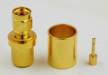 Wtyk RSMA na kabel H1000 zaciskany złoty Vitalco