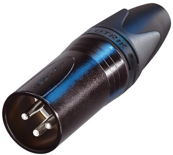 WTYK XLR 3 PIN MĘSKI NEUTRIK NC3MXX-BAG CZARNY MIKROFONOWY NA KABEL