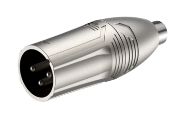 ADAPTER REDUKCJA PRZEJŚCIÓWKA WTYK XLR MĘSKI - GNIAZDO RCA RA2XMPF ROXTONE