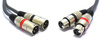 KABEL 2X XLR MĘSKI 2X GNIAZDO XLR VITALCO 3M WTYK MĘSKI ŻEŃSKI PODWÓJNY MKP32