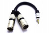 ADAPTER 2X XLR WTYK - JACK 3.5 AUX MIKROFON MONO