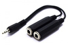 ADAPTER AUX WTYK JACK 3,5 2 GNIAZDA 6,3 VITALCO
