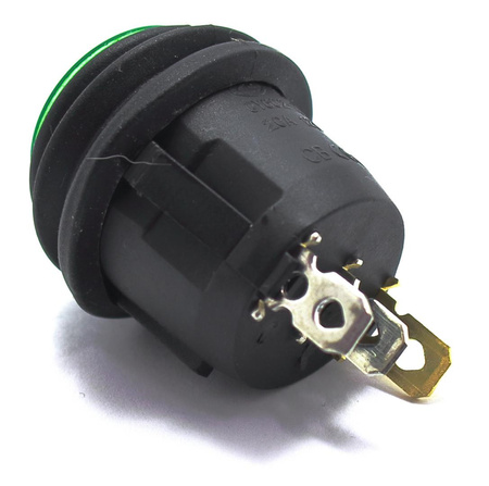 PRZEŁĄCZNIK HERMETYCZNY OKRĄGŁY ZIELONY 12V 20A