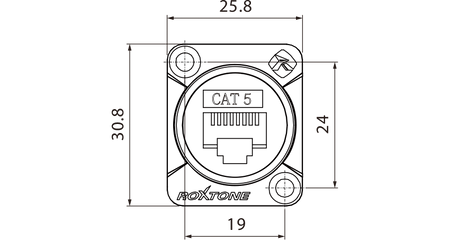 GNIAZDO RJ45 CAT5e PANELOWE TABLICOWE ROXTONE RAE8FD-C5