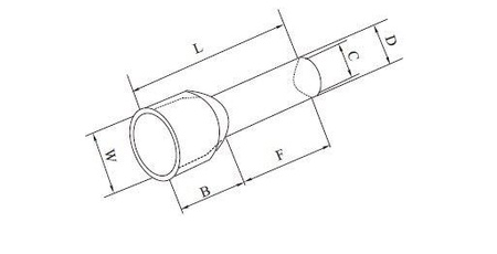 TULEJKA IZOLOWANA KABLOWA ZAKOŃCZENIE 4mm TULEJKI IZOLOWANE 100 sztuk